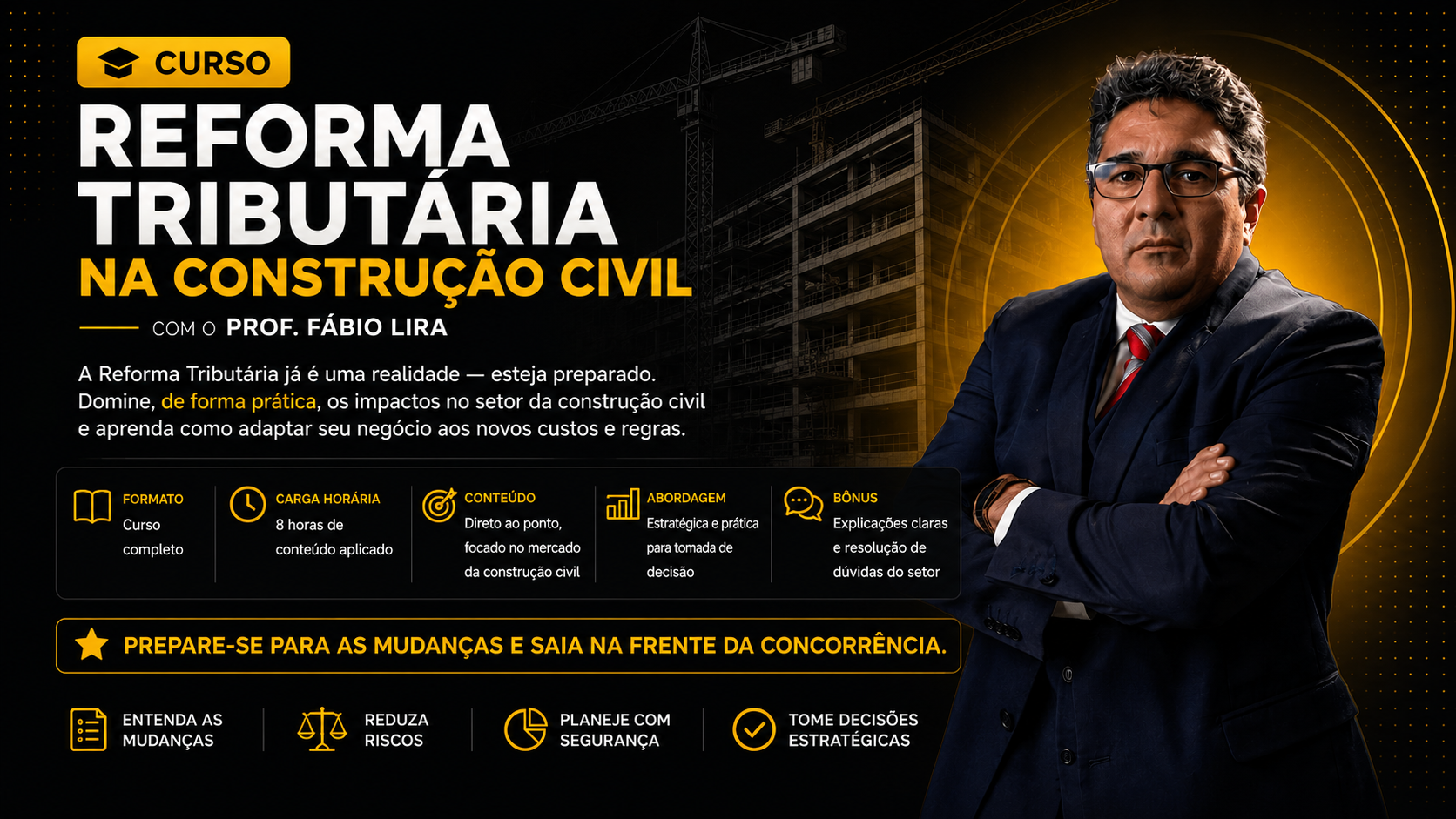 Capa do curso CURSO Reforma Tributária na Construção Civil
